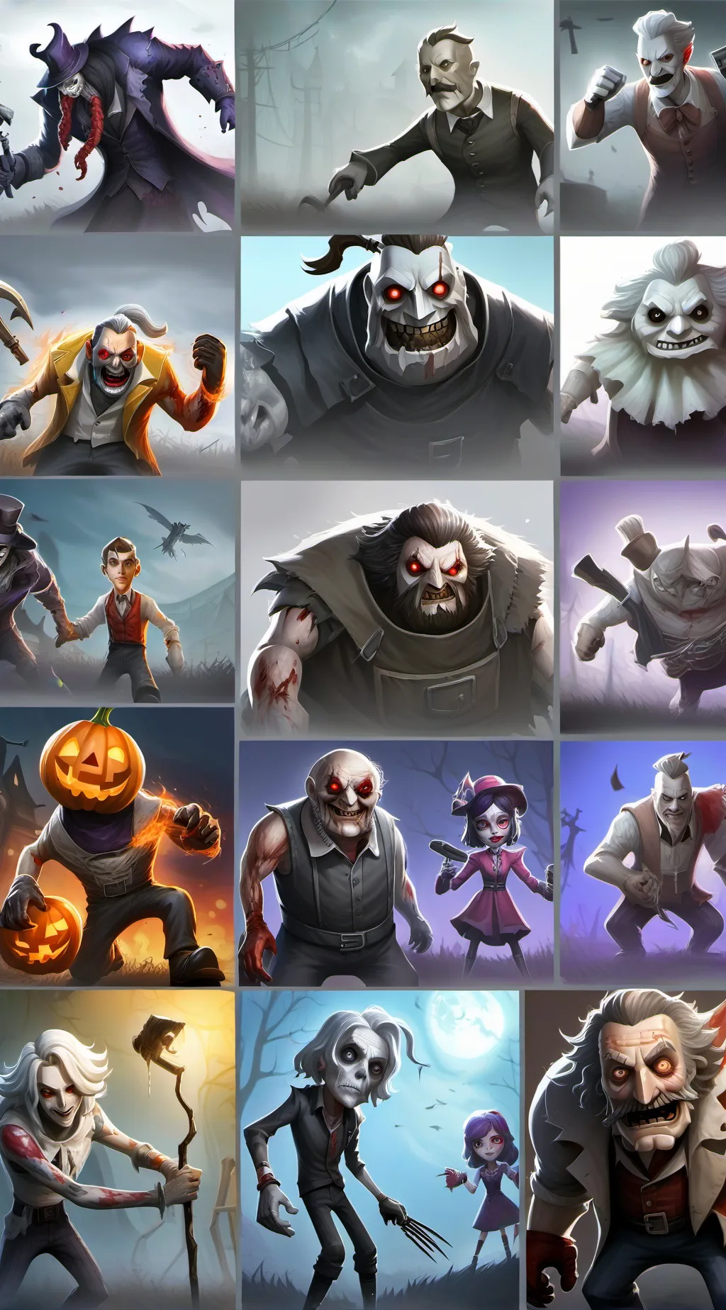 ai character: The Horror family. background