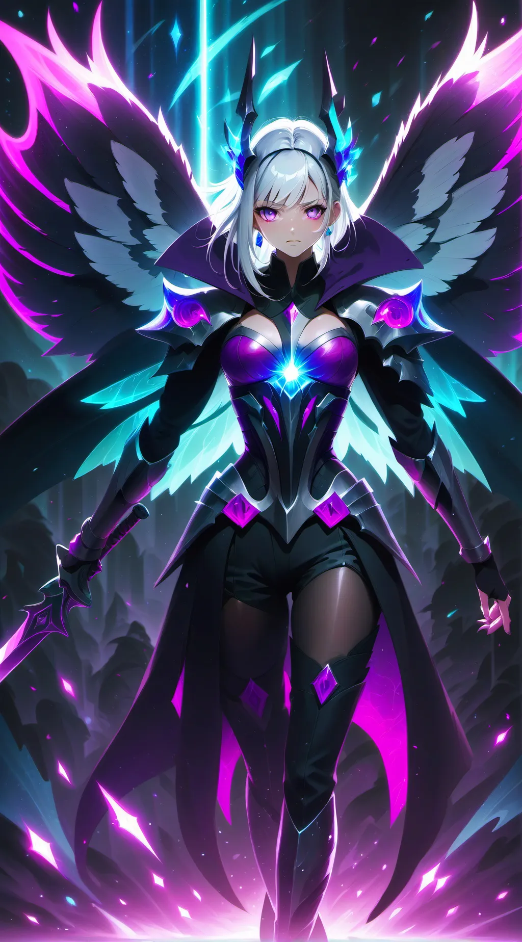 ai character: Violetta Celestial background
