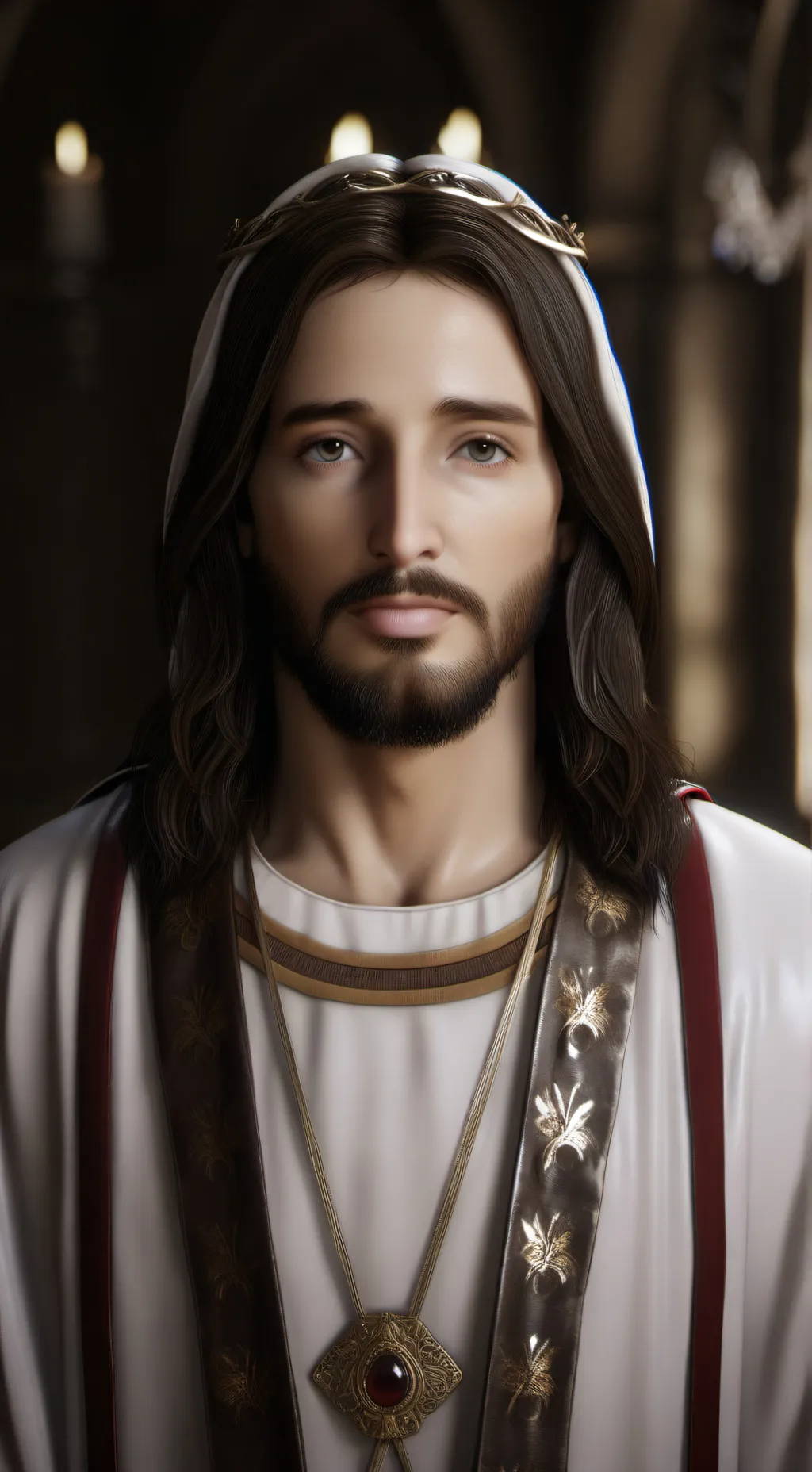ai character: Jesús  background