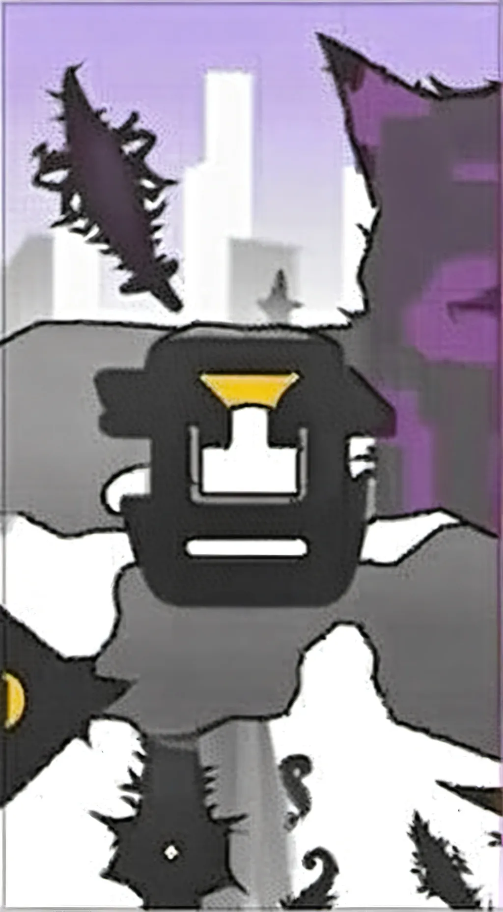 ai character: large tv man zombi background