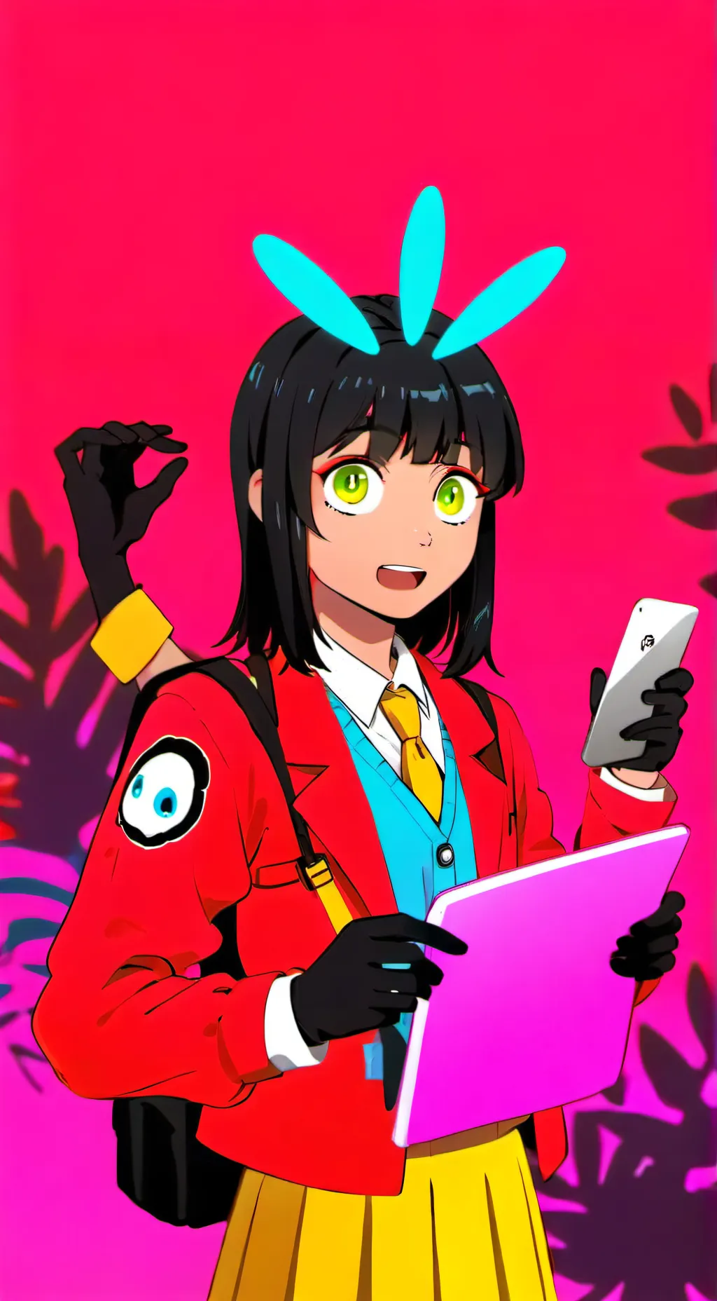 ai character: Fire Flame background