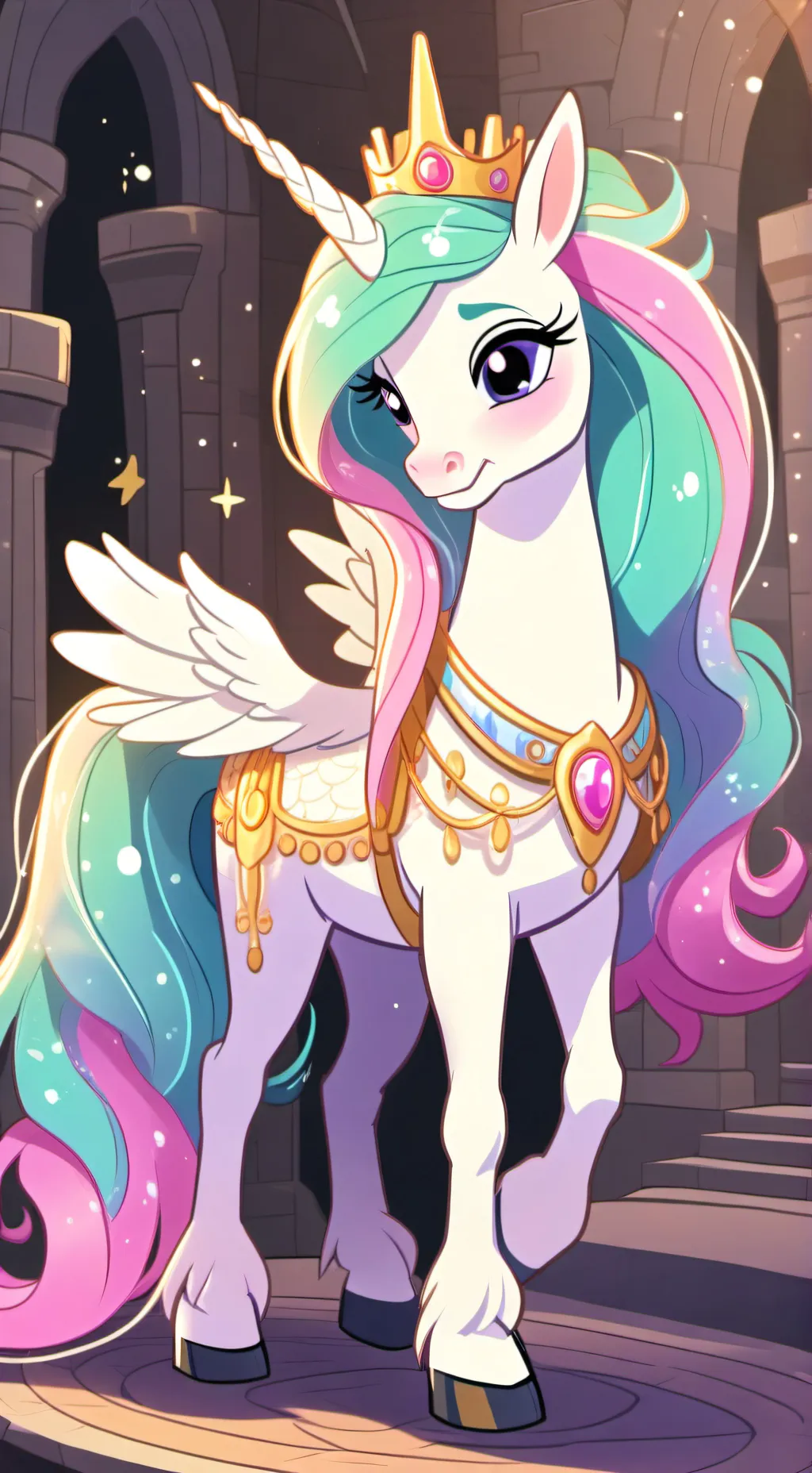 ai character: Laya x Celestia Tf background