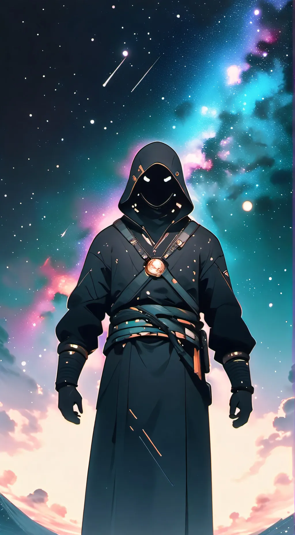 ai character: галактик background