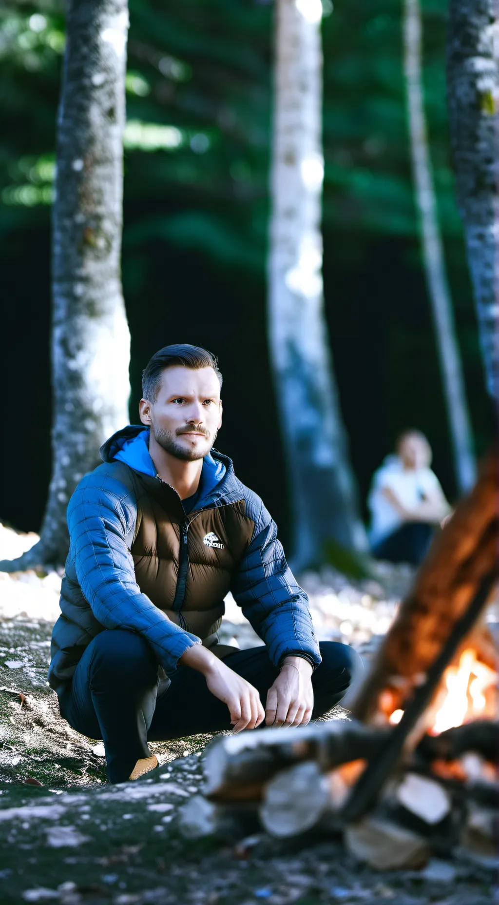 ai character: campamento background
