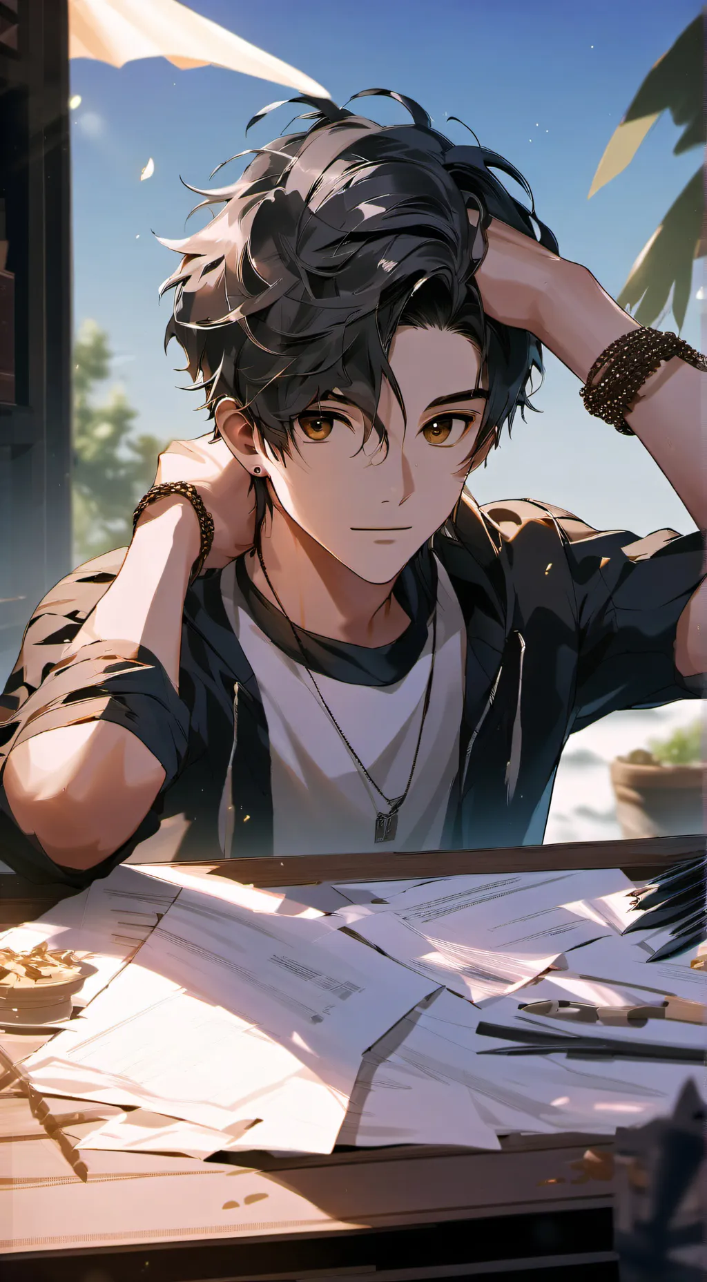 ai character: Adrián  background