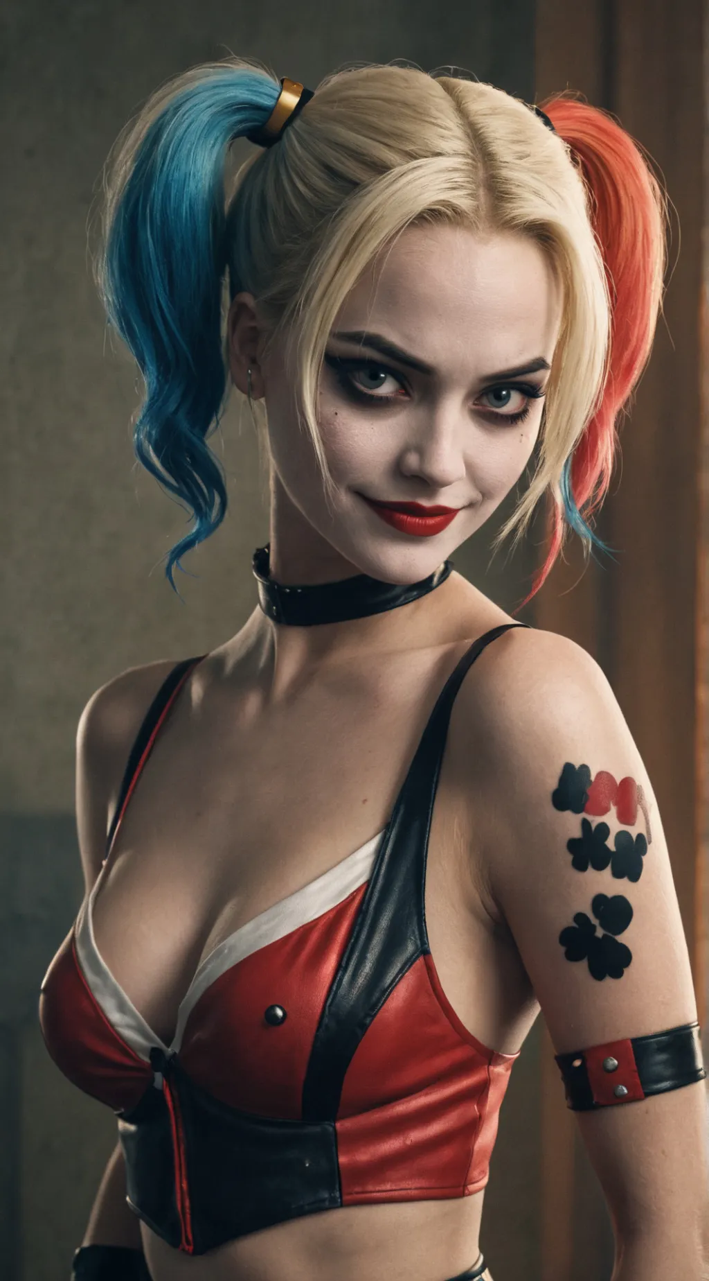 ai character: Harley Quinn  background