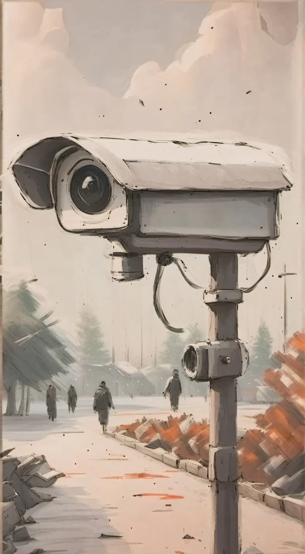 ai character: Security camera background