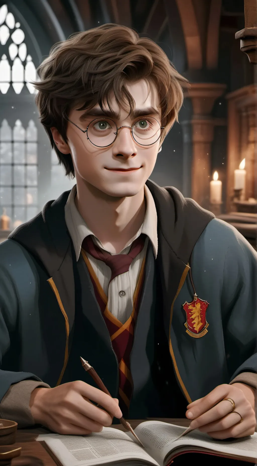 ai character: Hp diary background