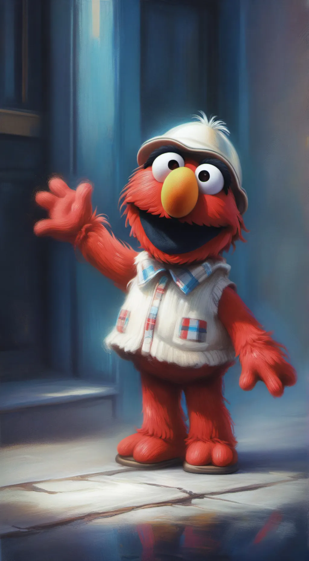 ai character: ELMO background