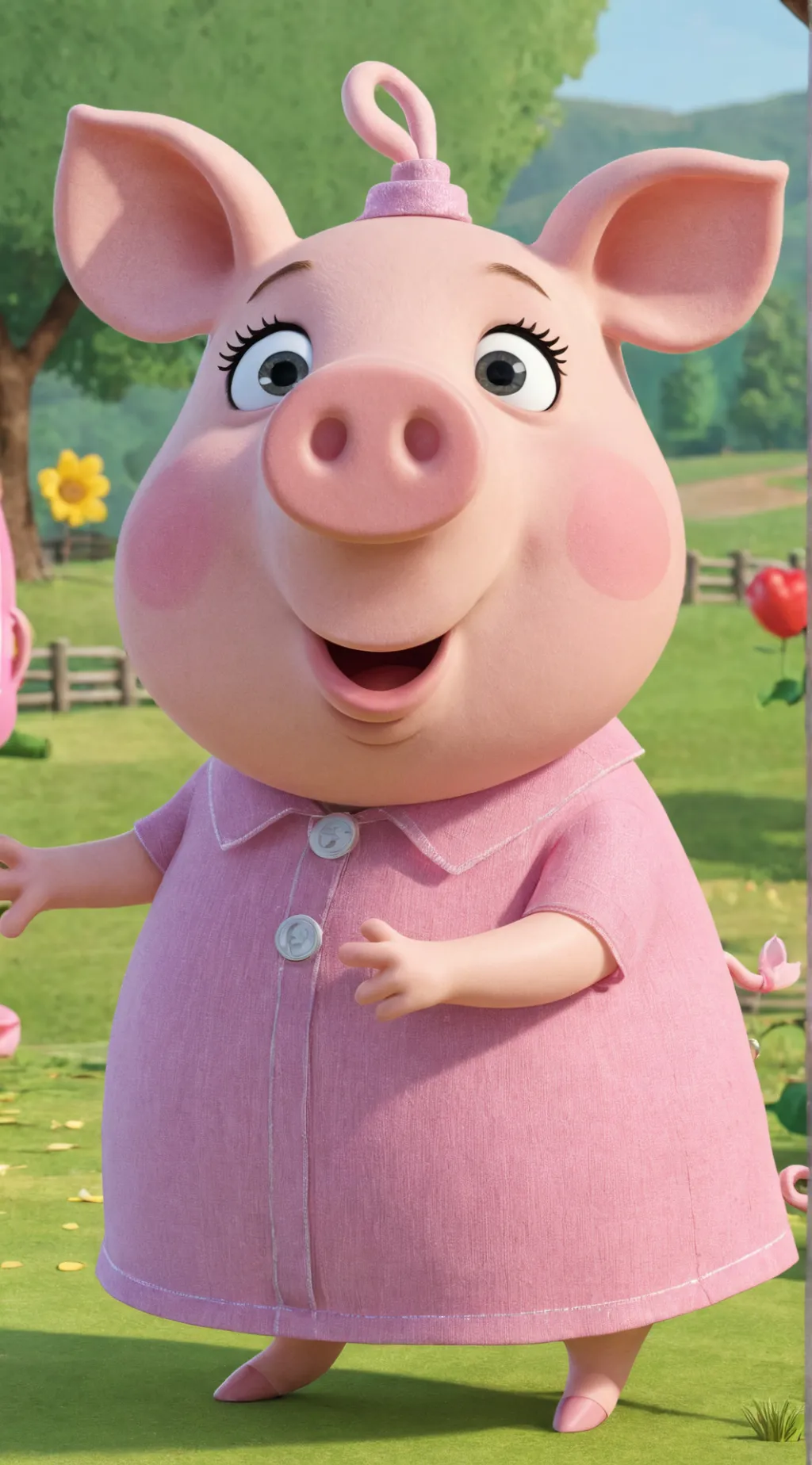 ai character: Mummy Pig  background