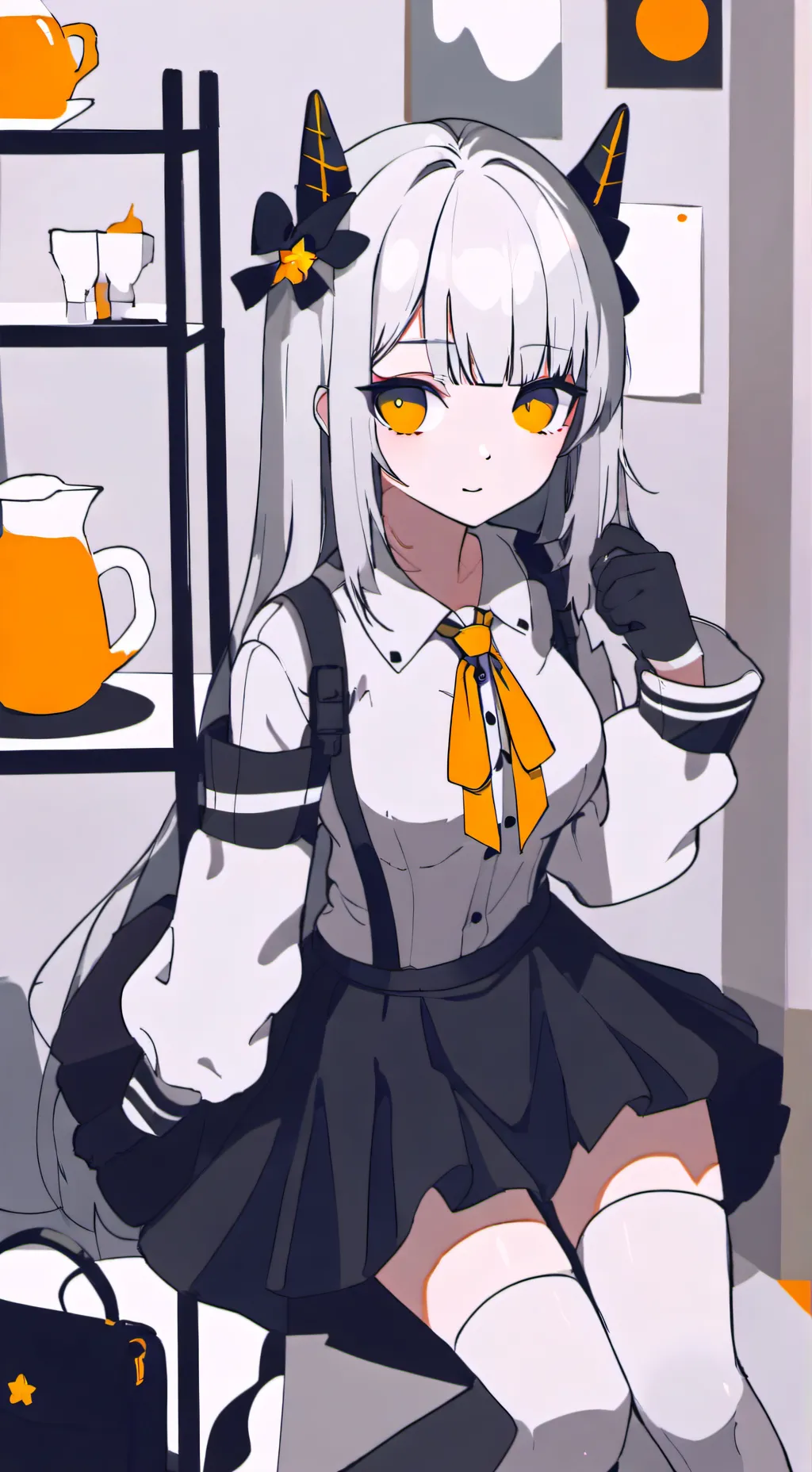 ai character: Pizzaburger angst. background