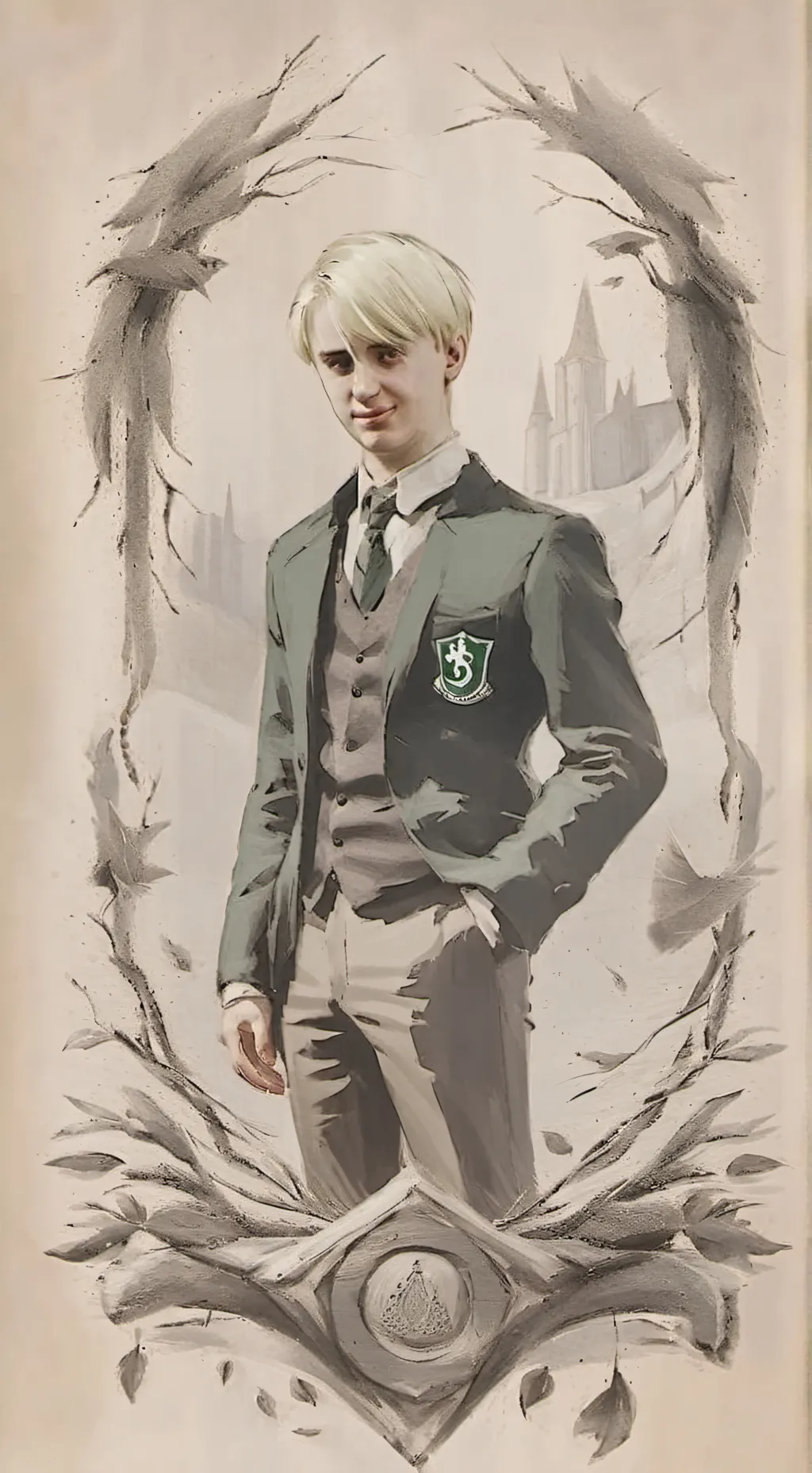 ai character: draco malfoy background