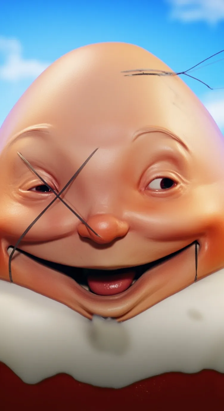 ai character: humpy dumpty  background