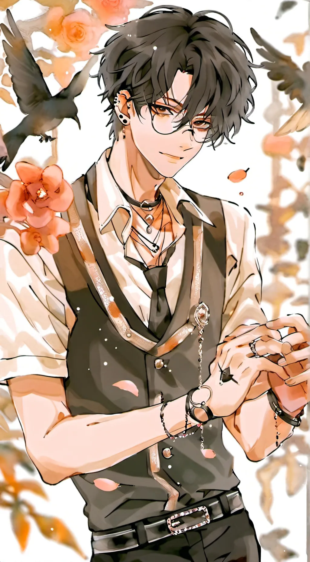 ai character: Evan.  background