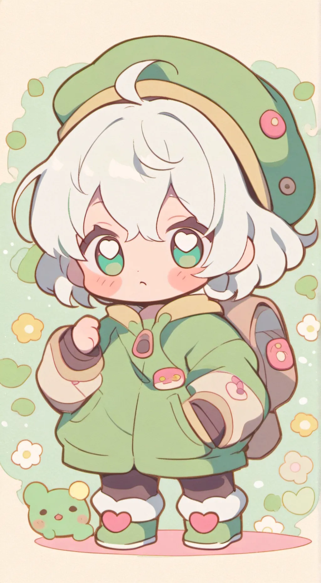 ai character: bebe pequeño background
