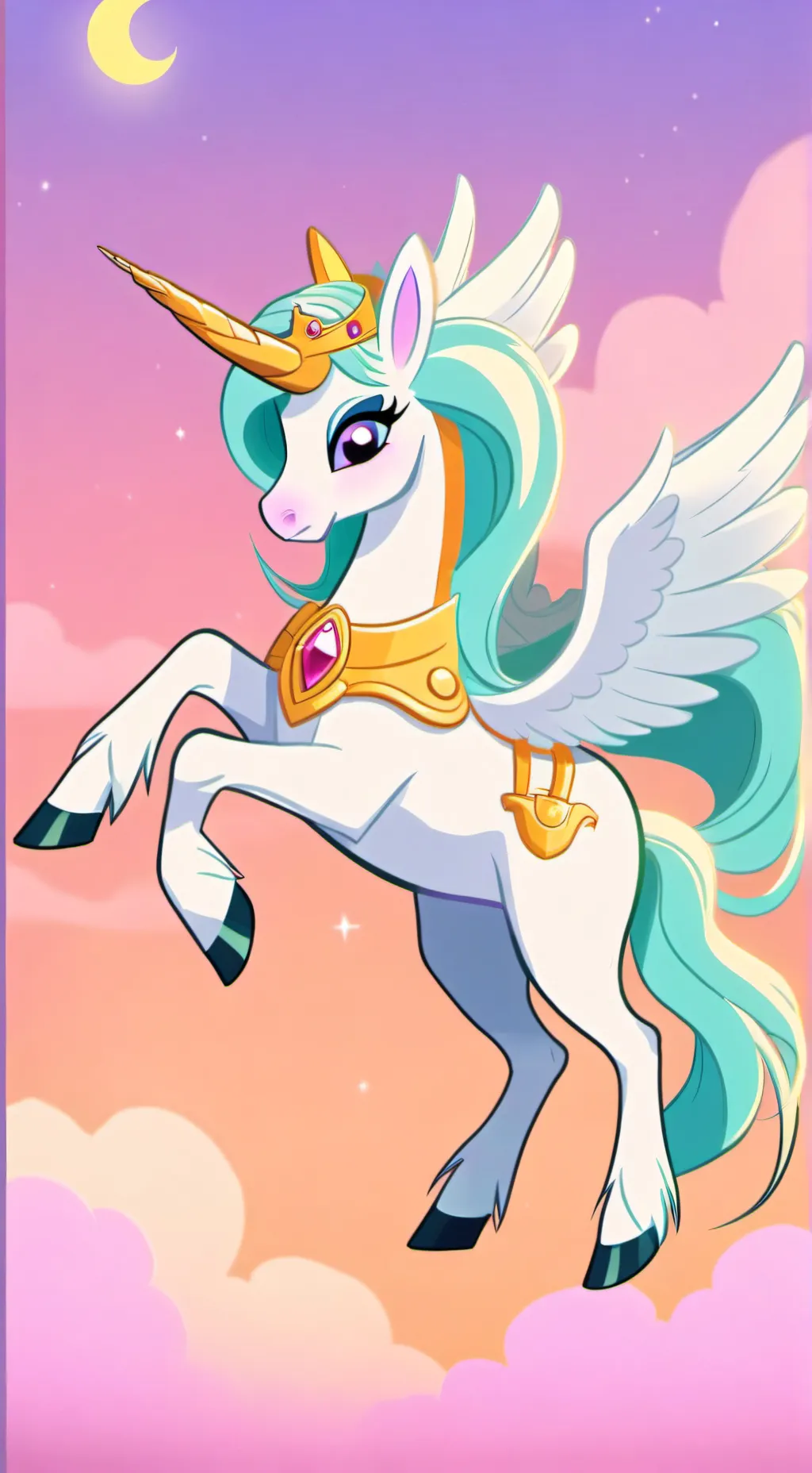 ai character: Ghost Celestia background
