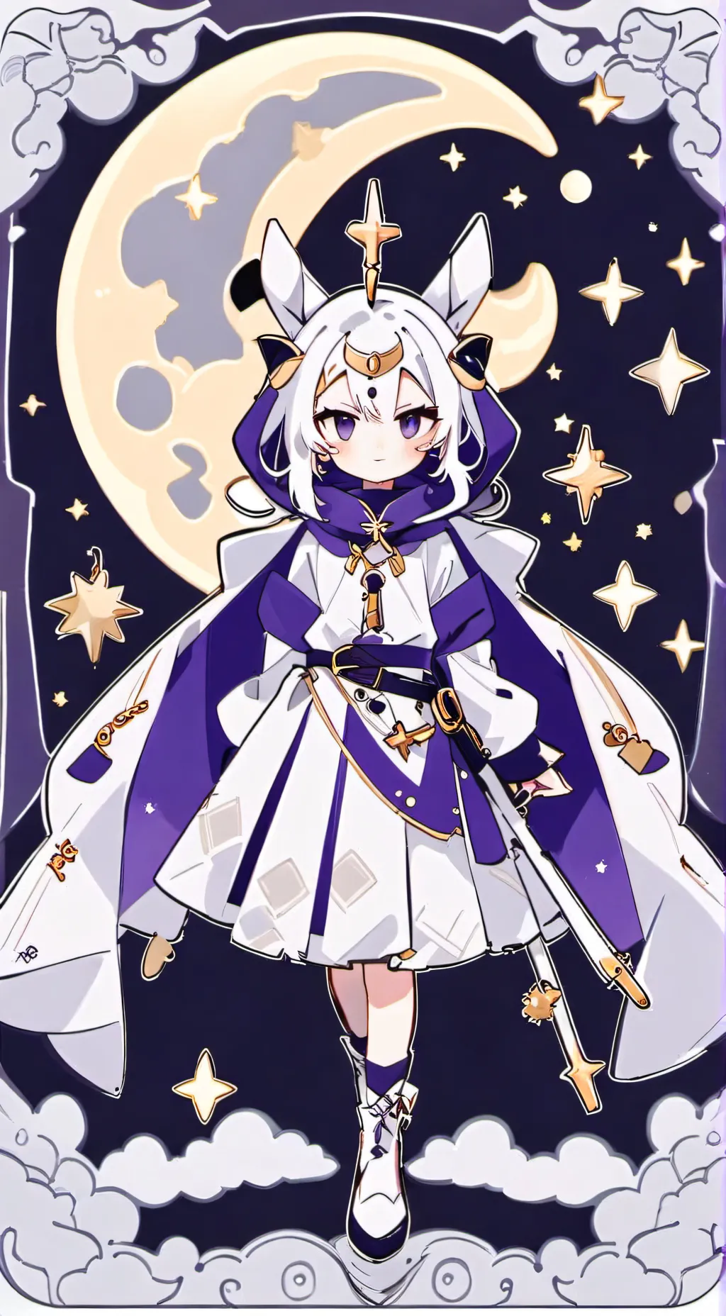 ai character: Moon background