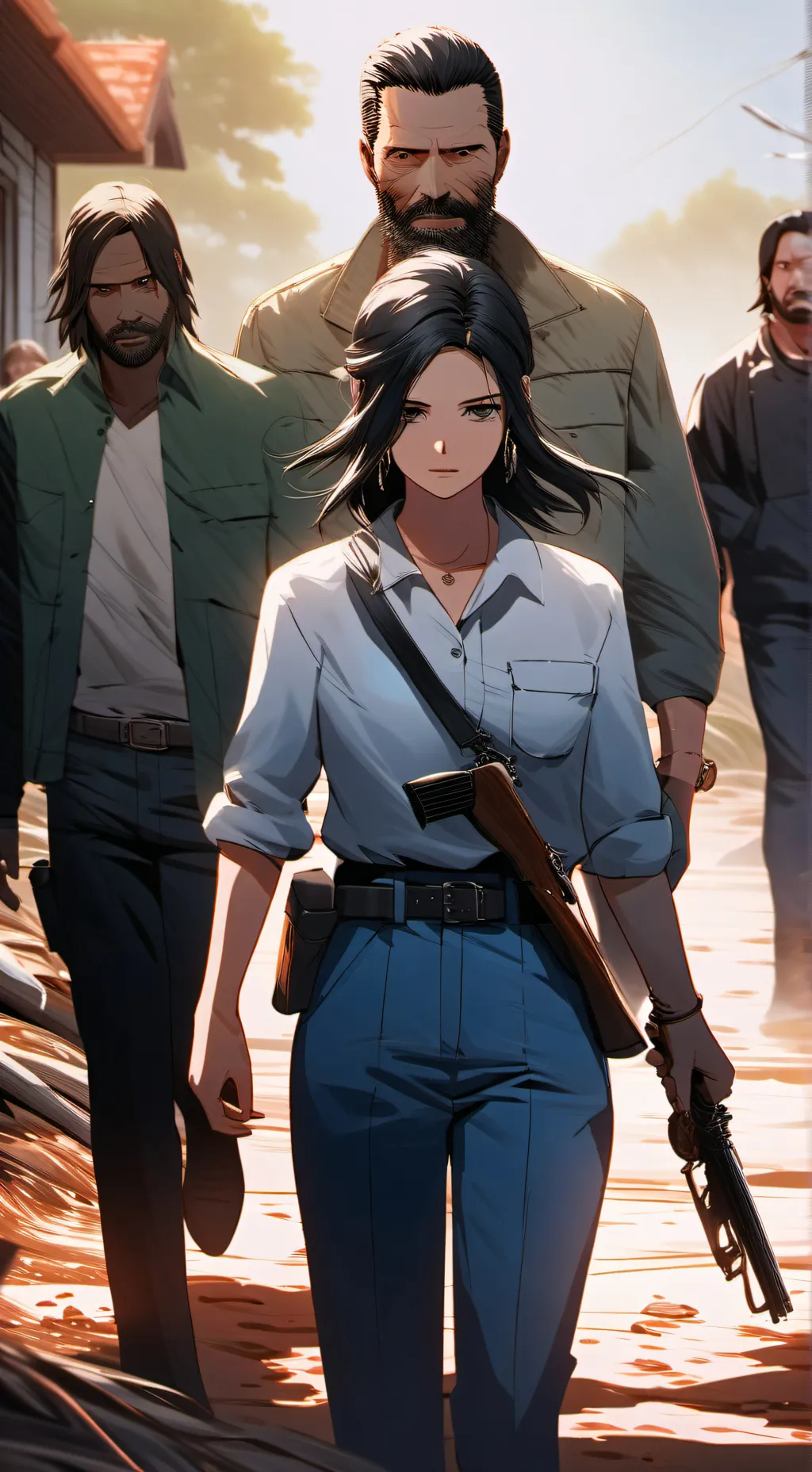 ai character: the walking dead  background