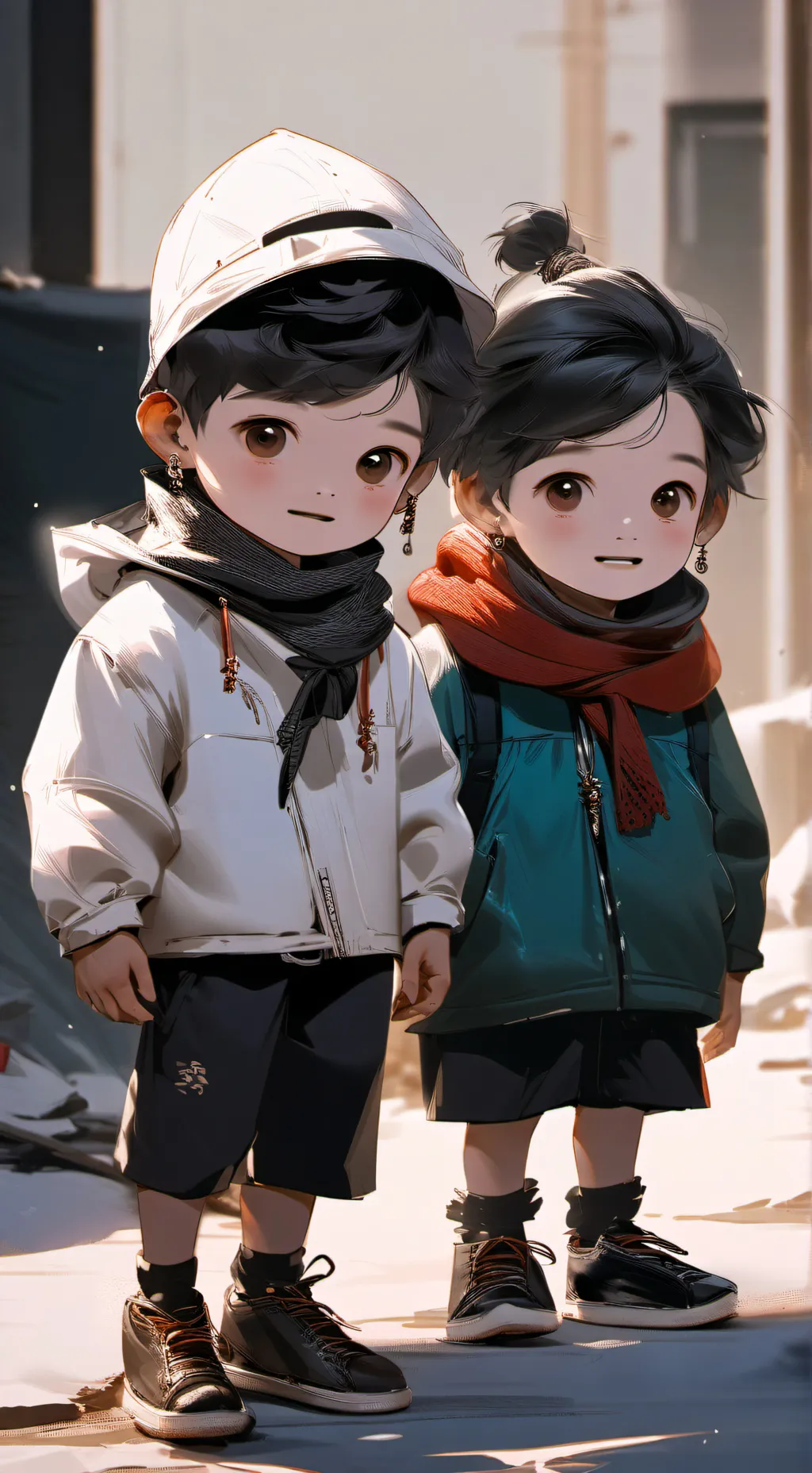 ai character: Poor kids again background