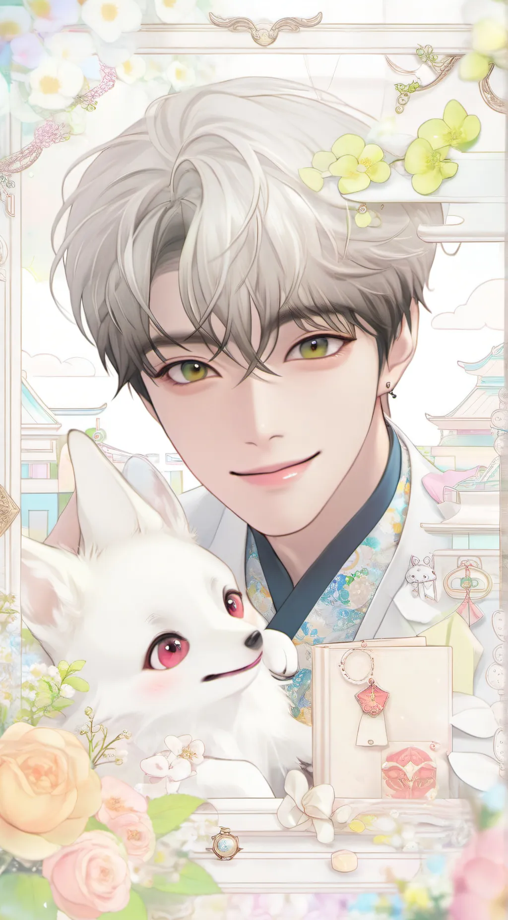 ai character: Moon background