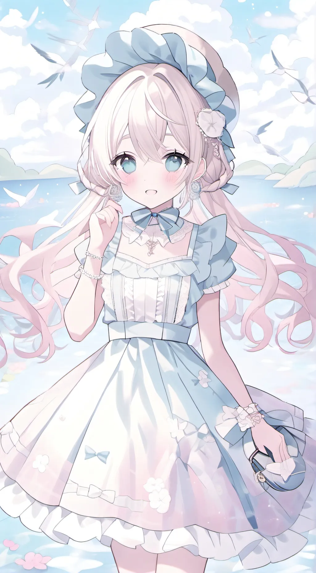 ai character: Little girl  background