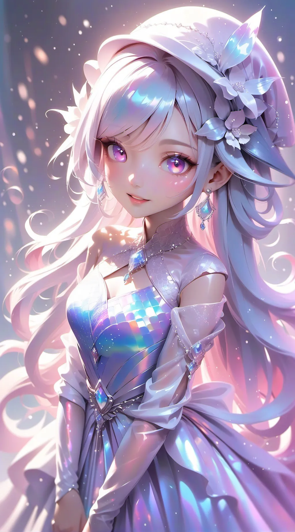 ai character: cute girl background