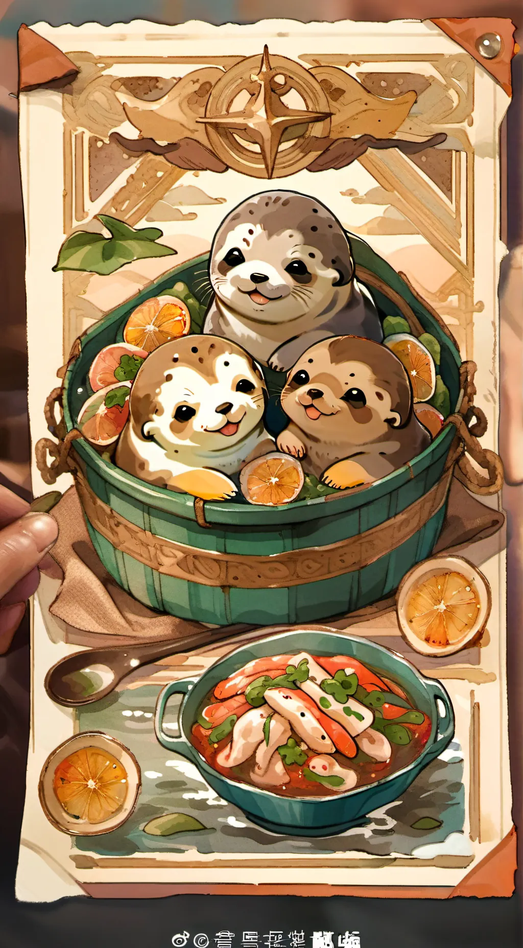 ai character: Baby seal zoo background