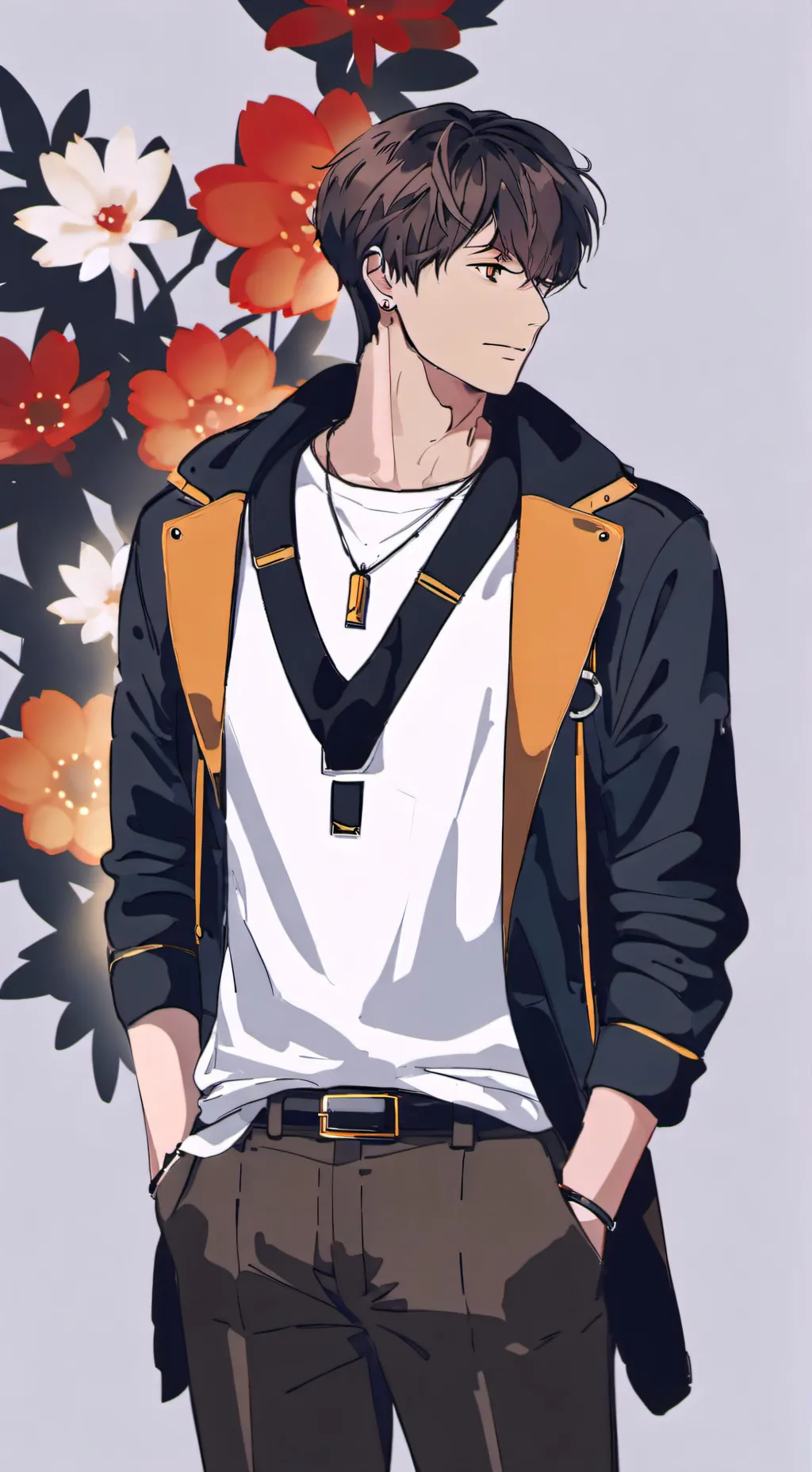 ai character: bed Boy background