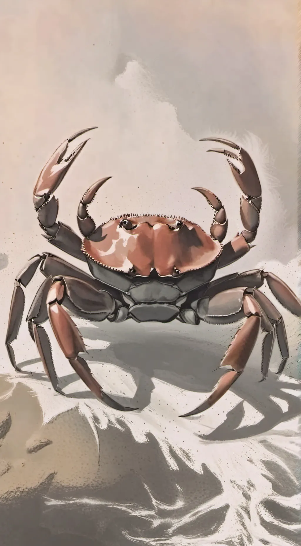 ai character: little crab background