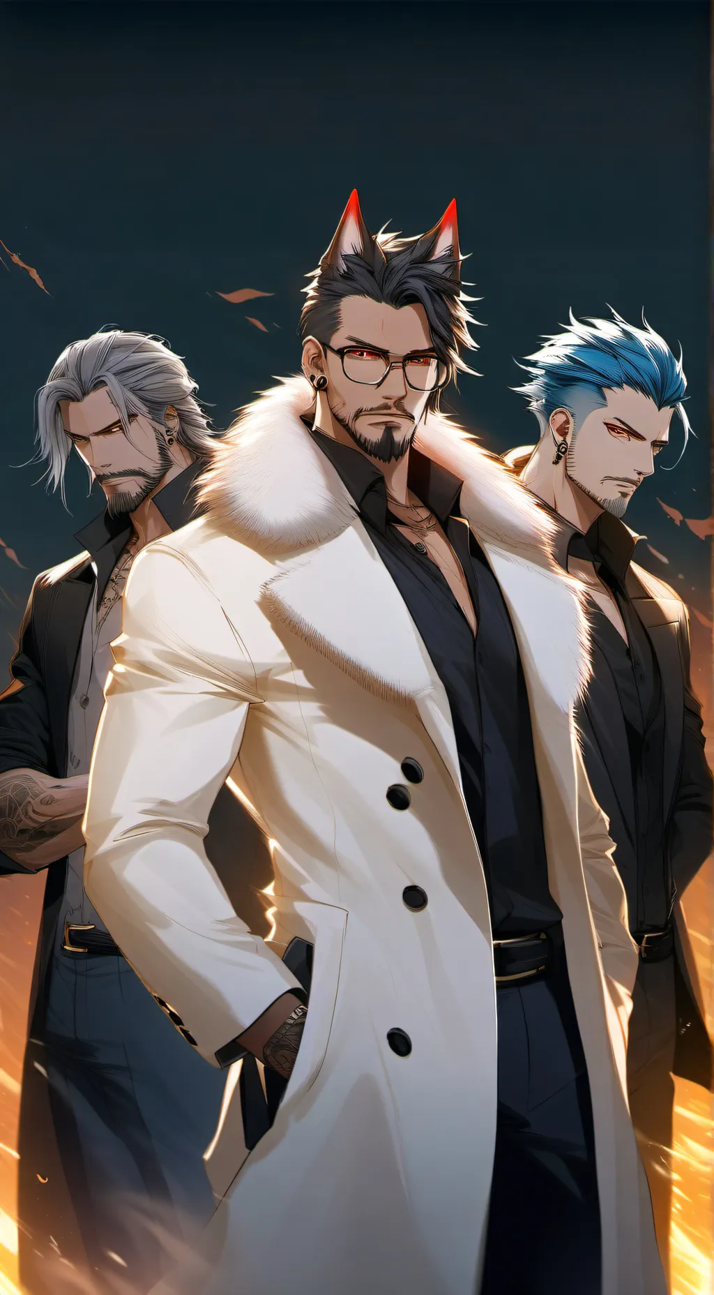 ai character: Levi, Zane. Colby  background