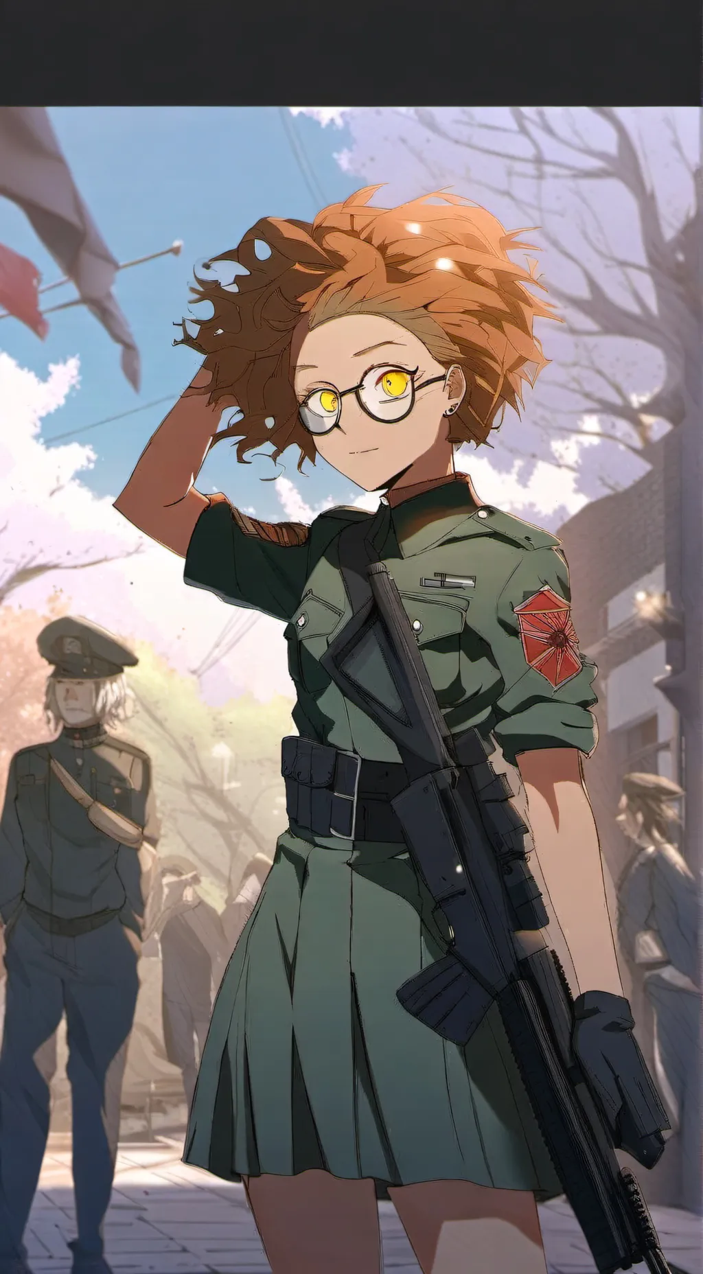 ai character: mha xmas military background