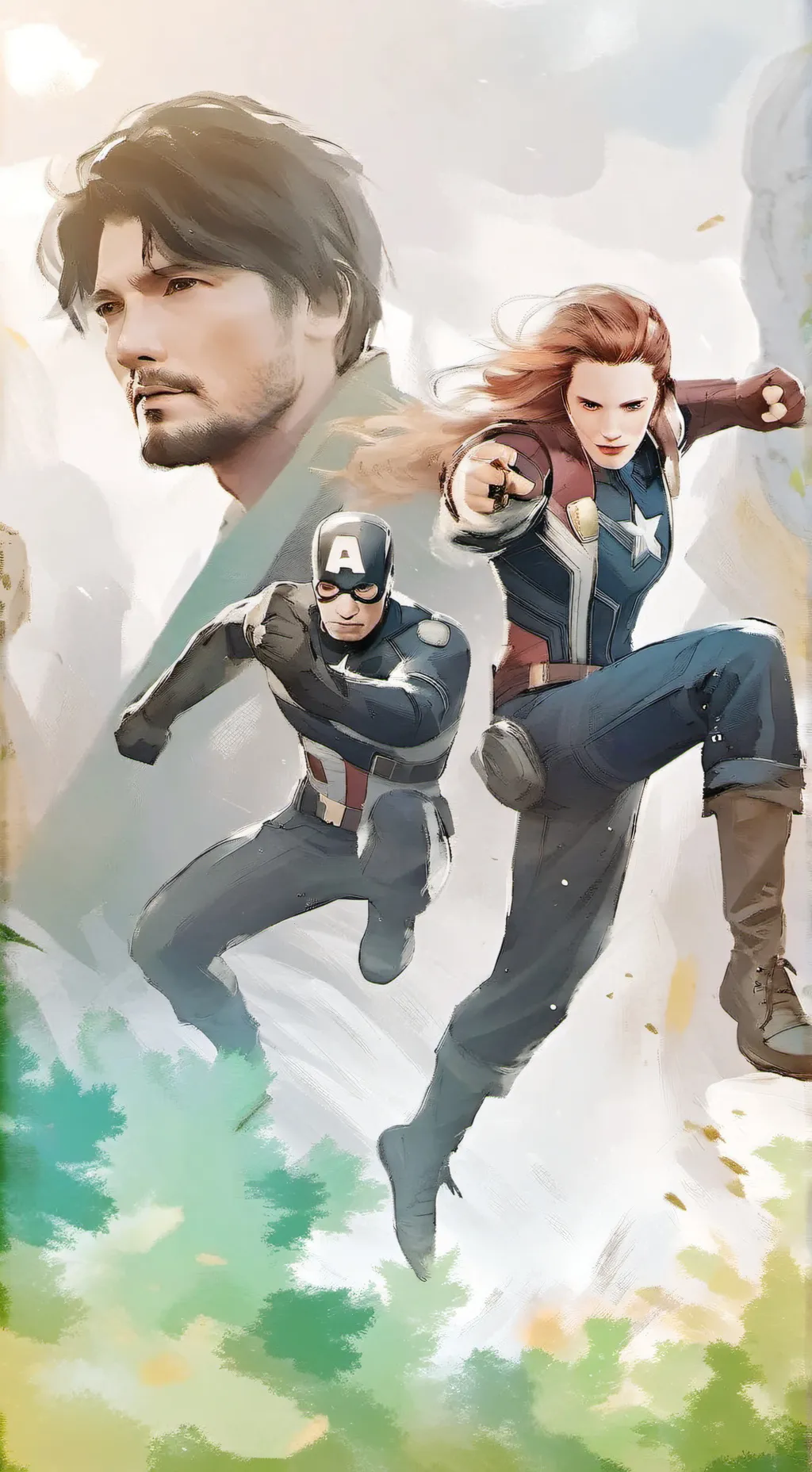 ai character: Avengers stranger  background