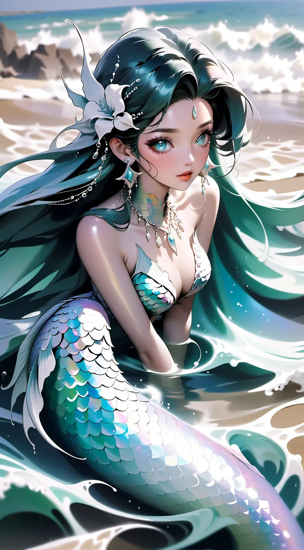 ai character: Larimar background