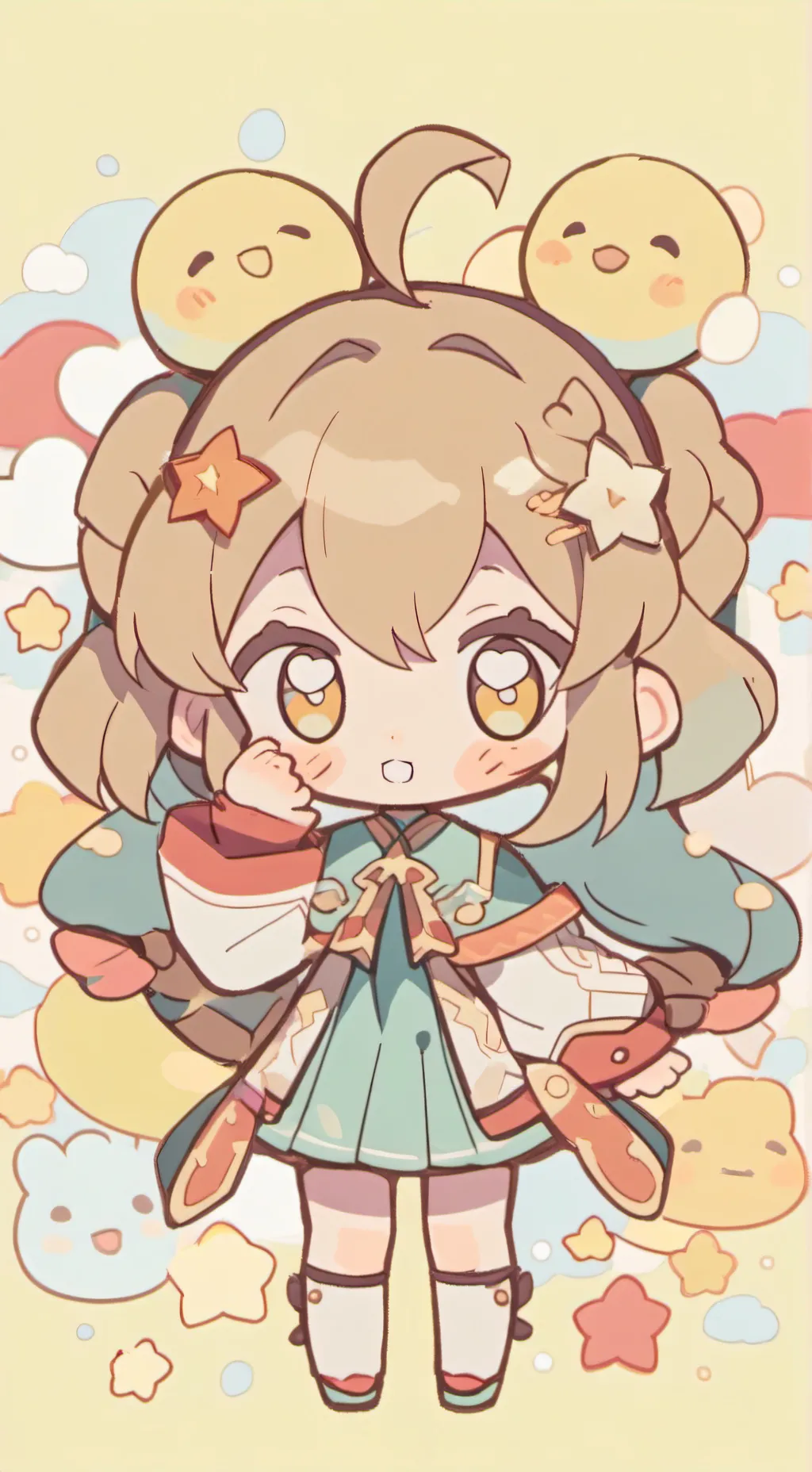 ai character: primita de Evan background