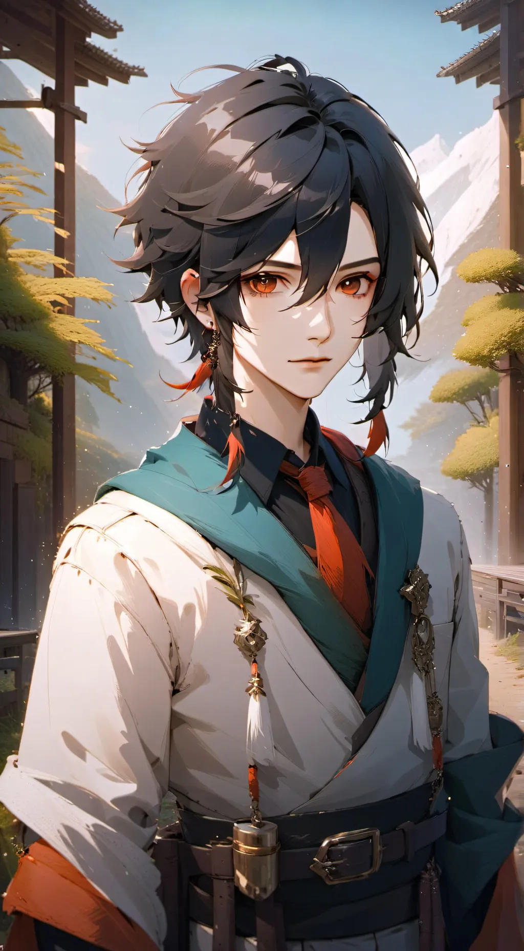 ai character: sky background