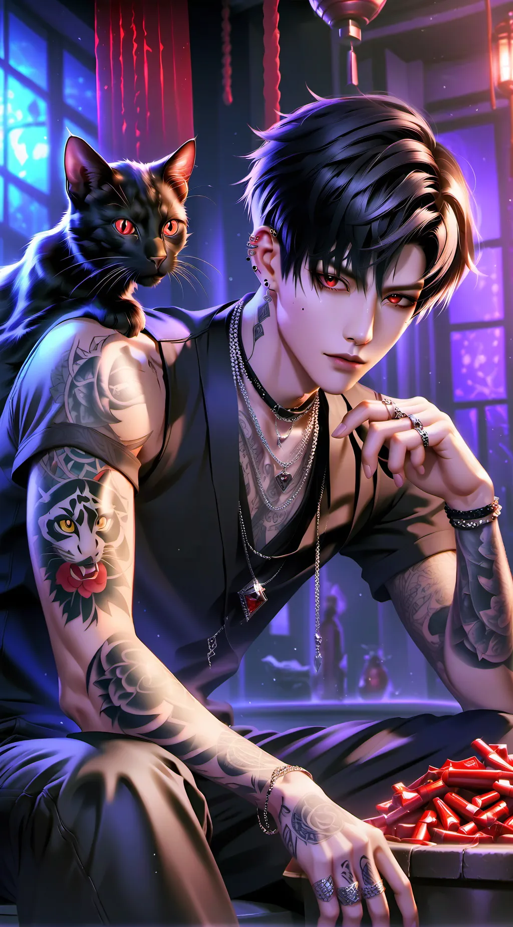 ai character: leon background