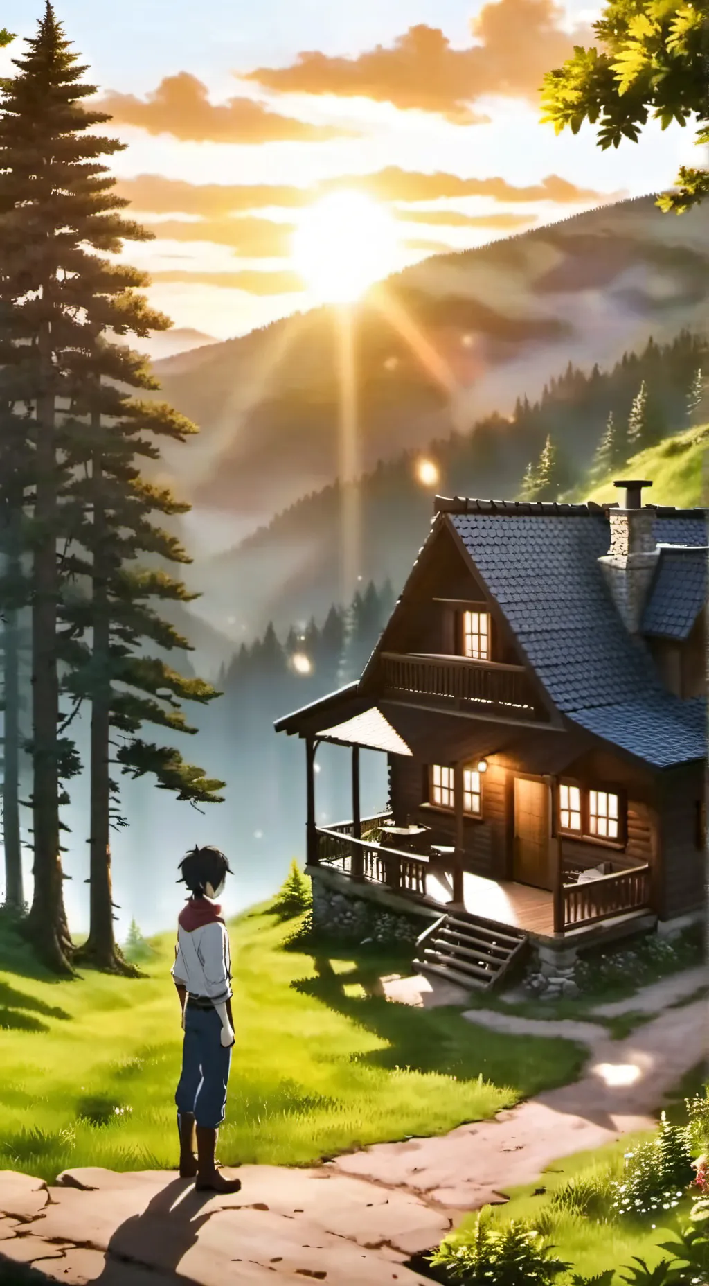 ai character: mha summer camp background