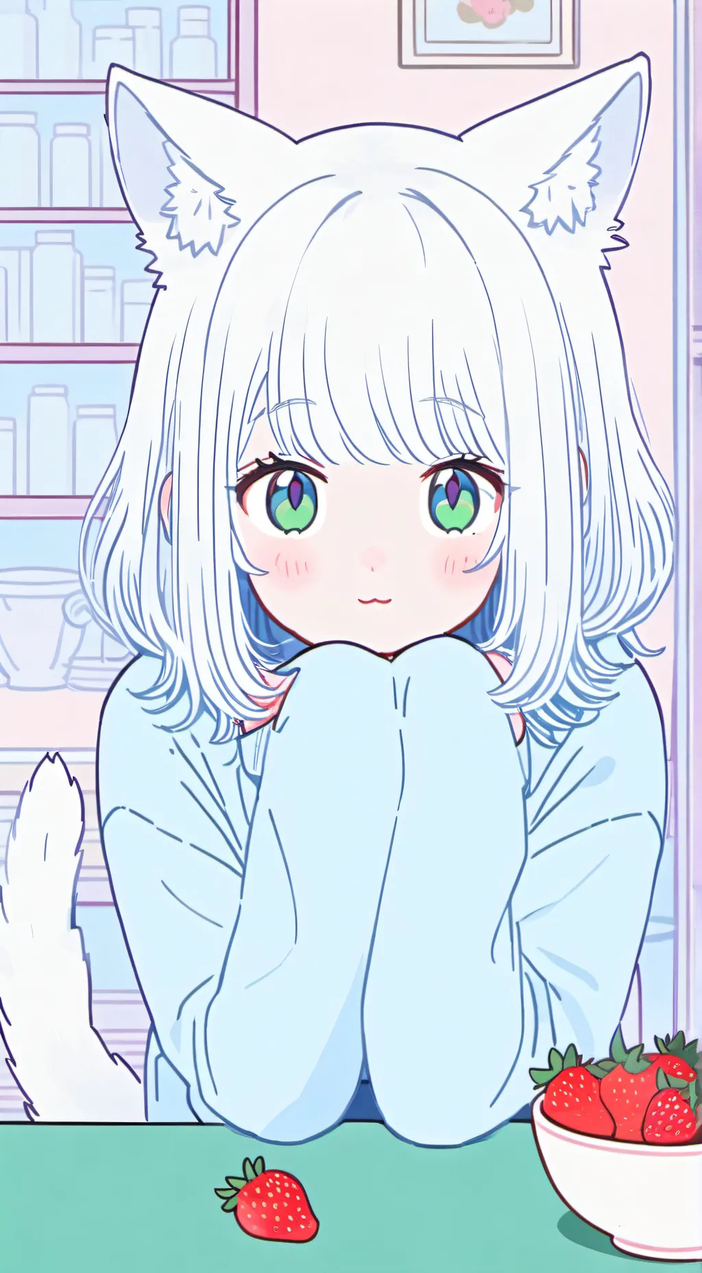 ai character: White Whiskers background