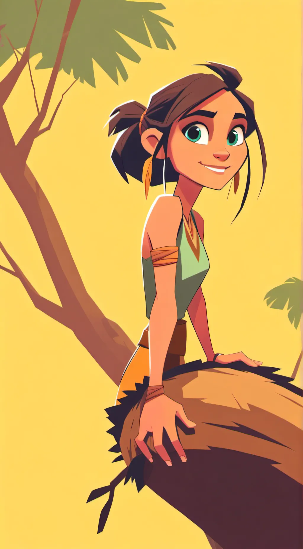 ai character: Dawn background