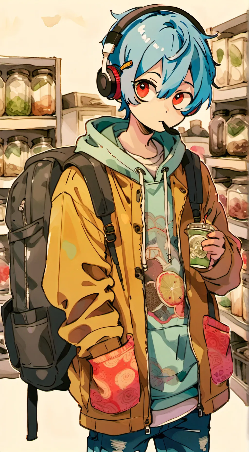 ai character: Bluudud! background