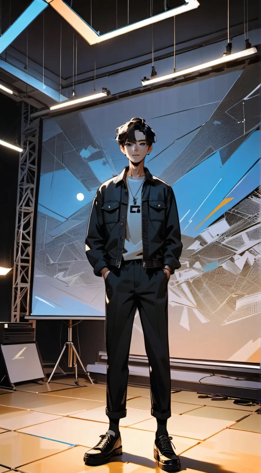 ai character: The Karaoke King background