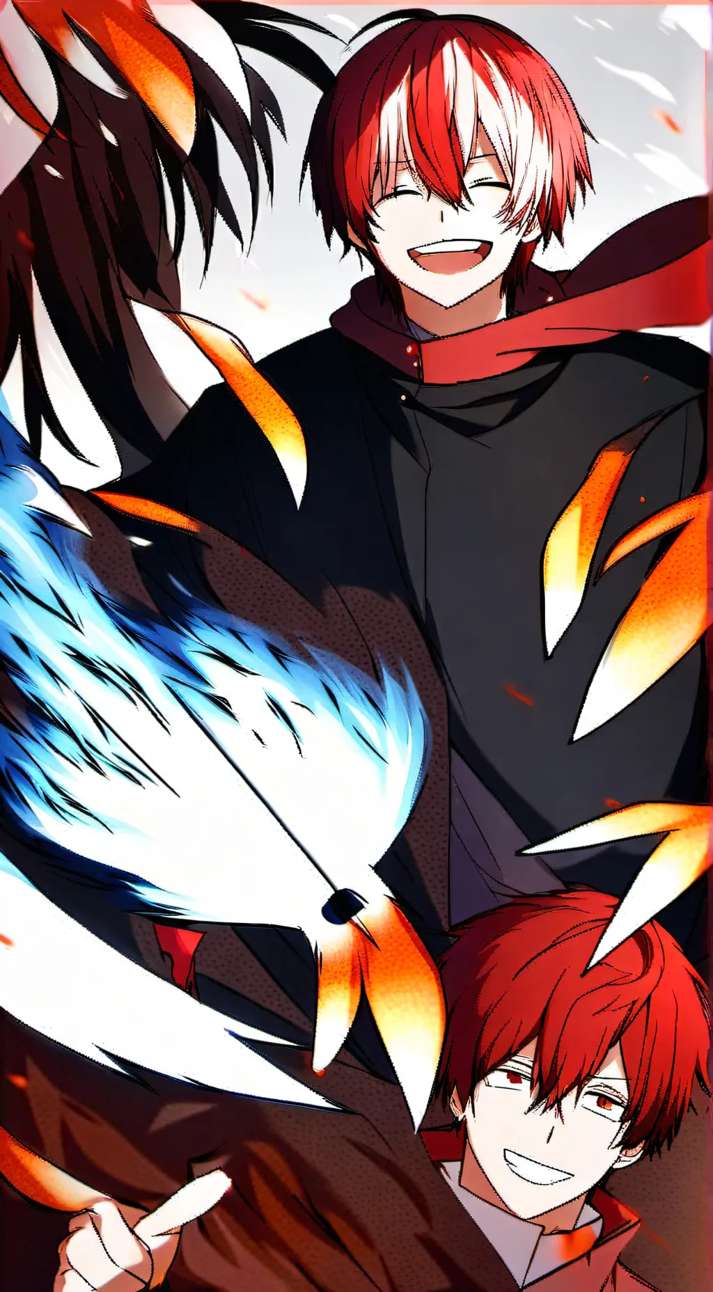 ai character: 🩵❄️shoto🔥❤️ background