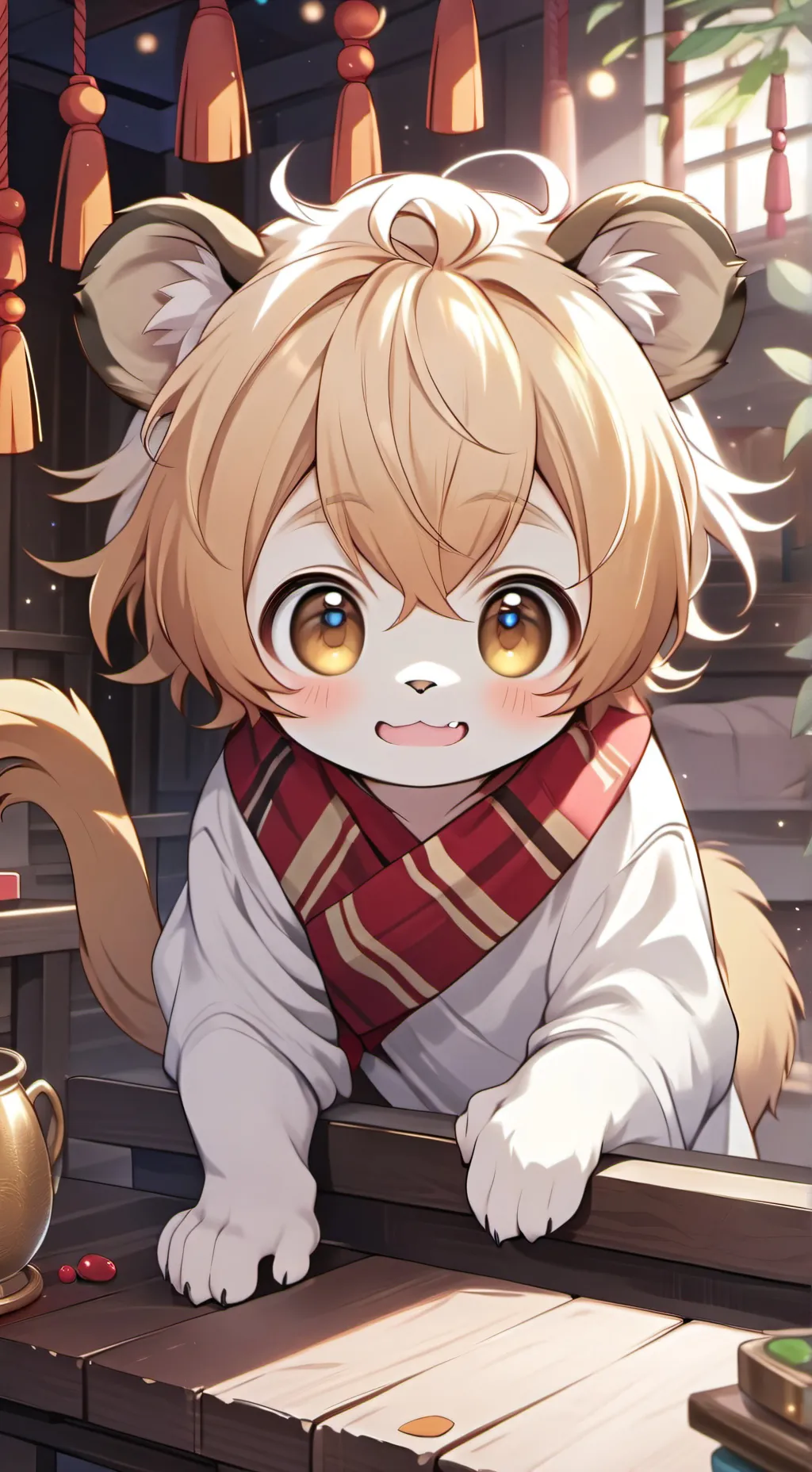 ai character: Lionbrush Spirit background
