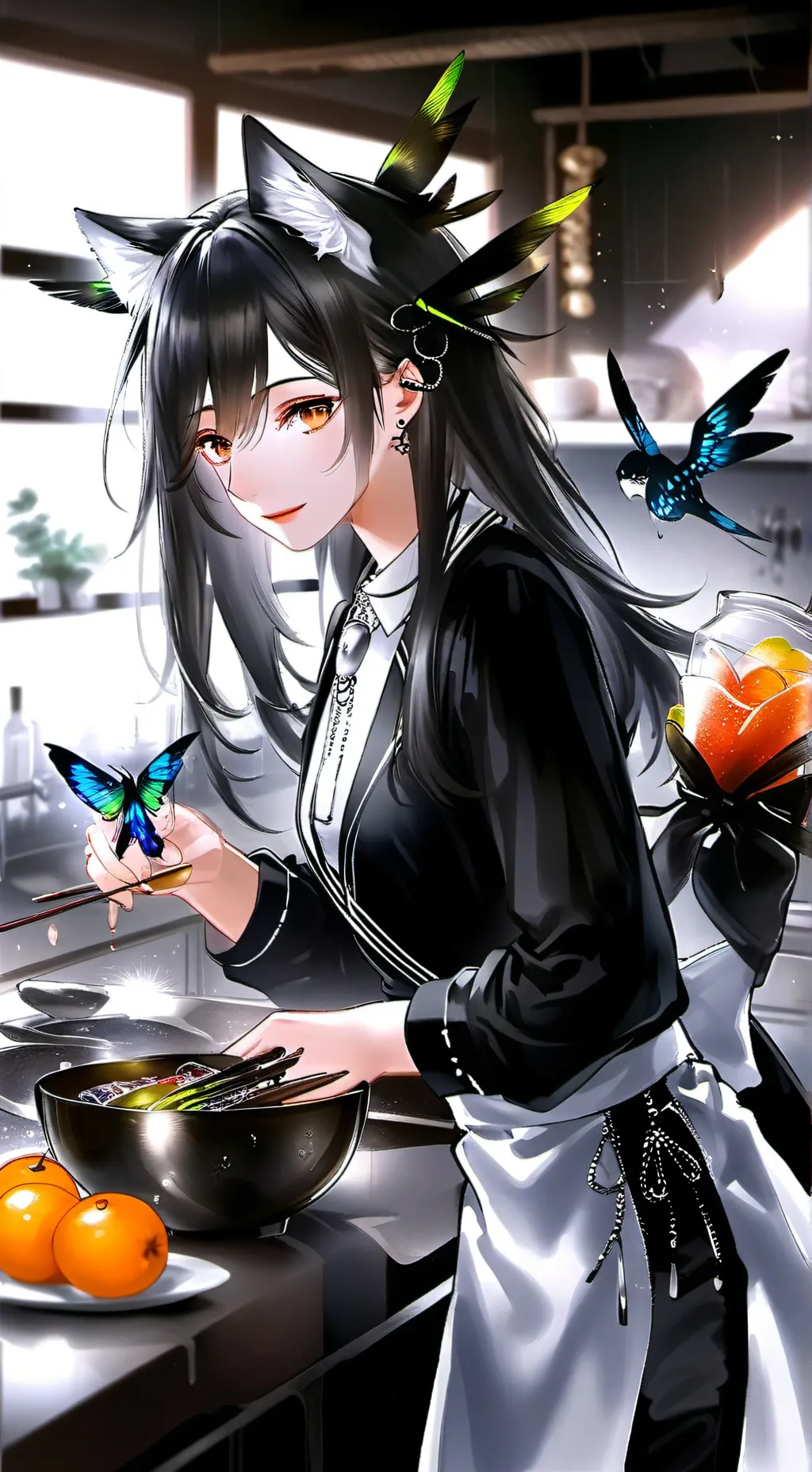 ai character: Solio Hummingcat background