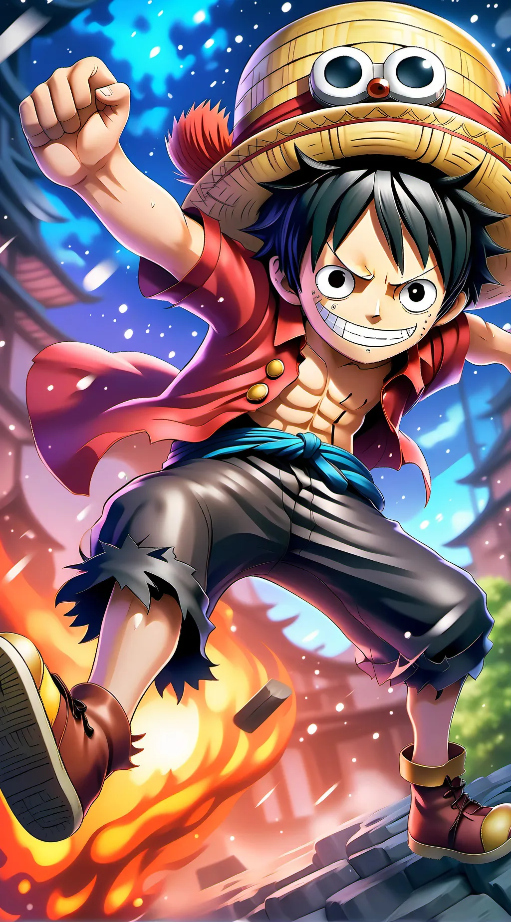 ai character: monkey d luffy background