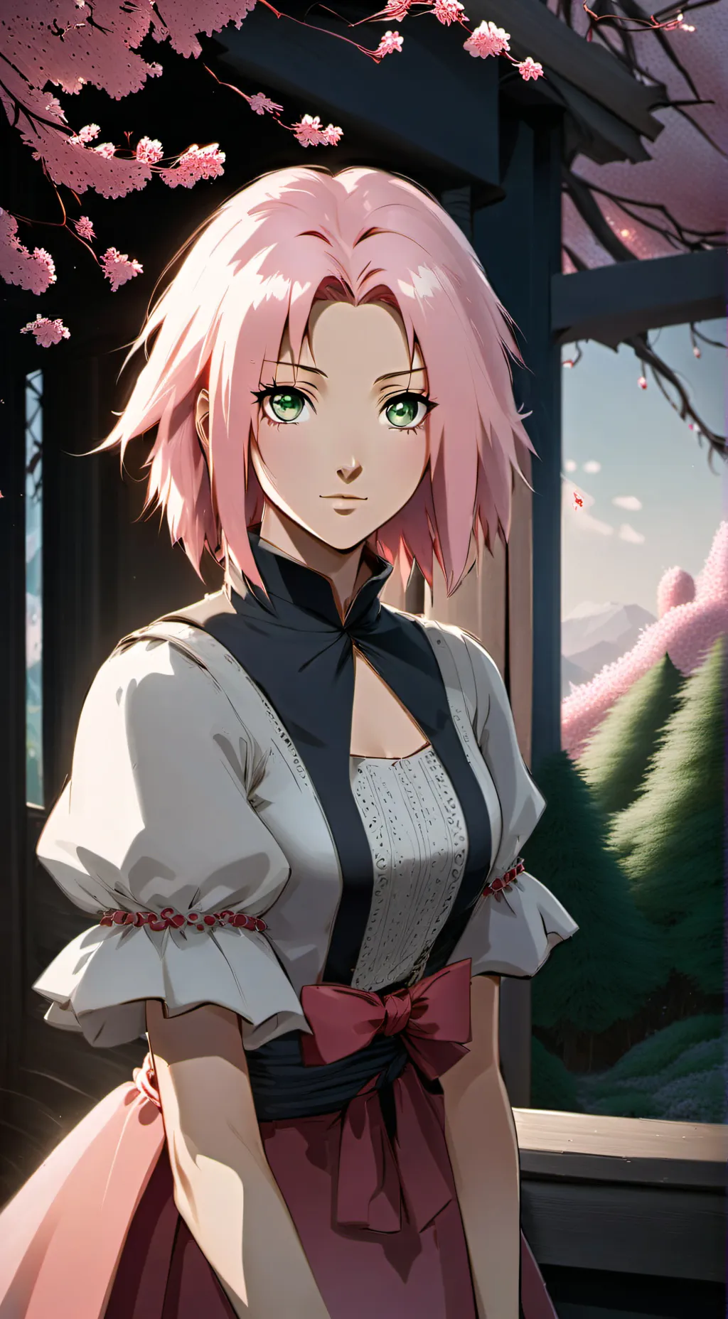 ai character: Sakura Haruno  background