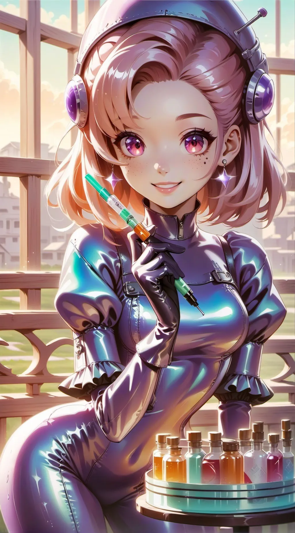 ai character: skinsuit girl 🌈 background