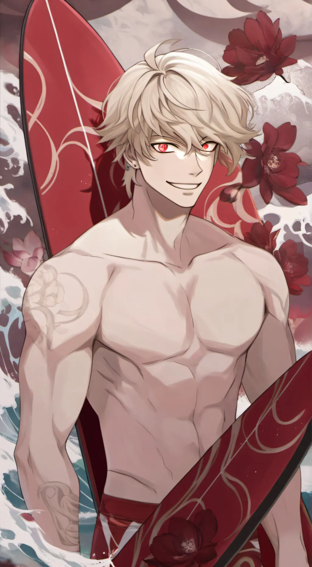 ai character: Surfer day background