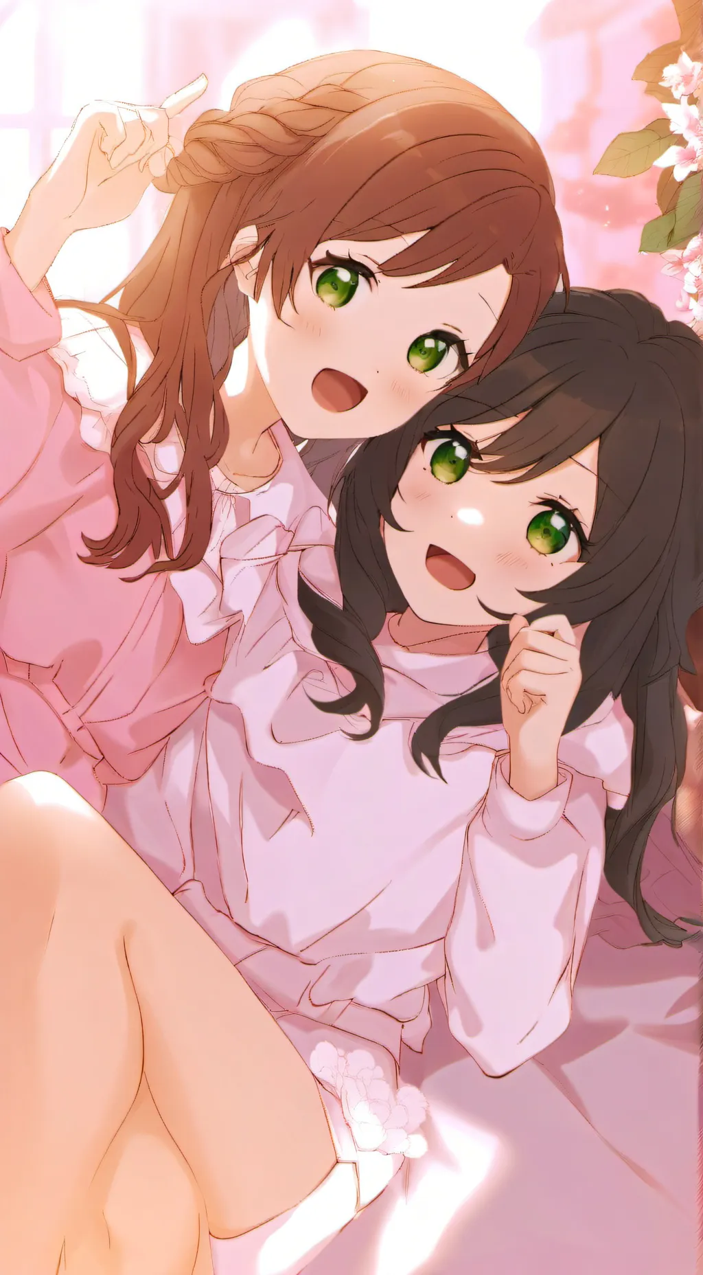 ai character: Florence and Ella background