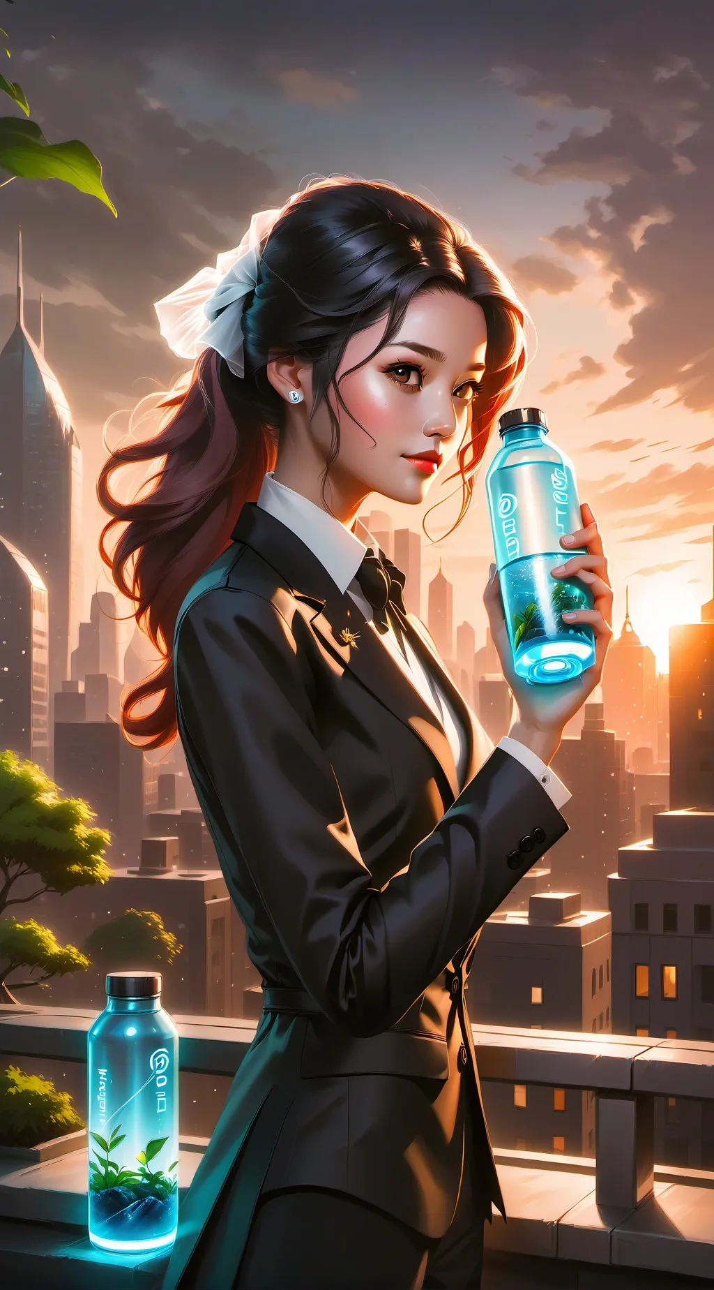 ai character: The Eco-Tycoon's B background